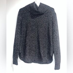HAVEN WELL WITHIN Charcoal gray knit cowl neck/turtle neck sweater NWT